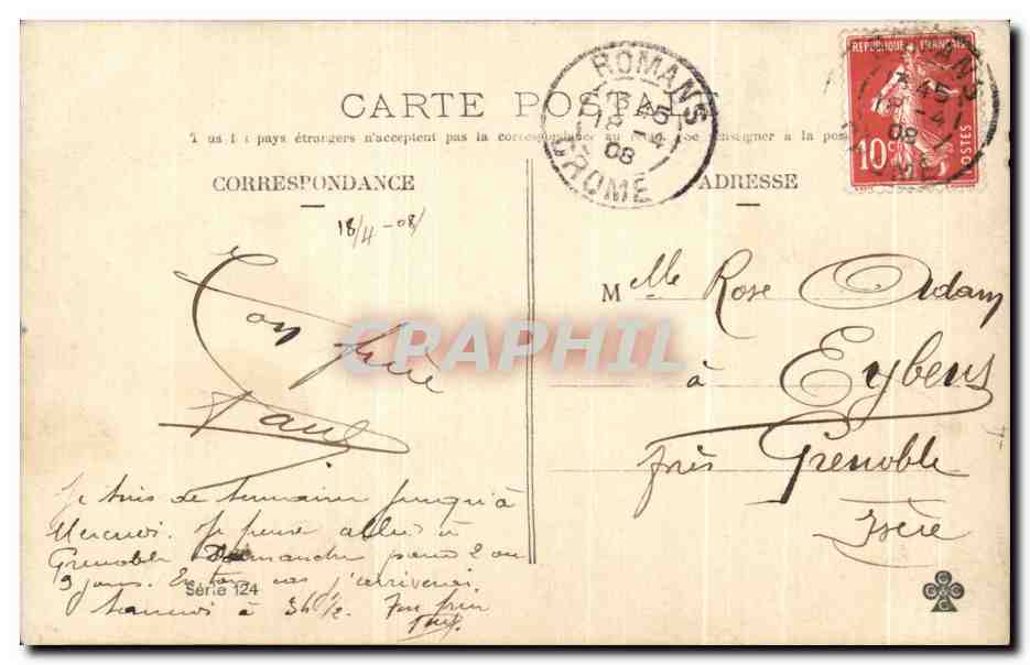 Jeune femme tenant une cloche et un œuf de Pâques — éditeur anonyme, série 124 — Reverso