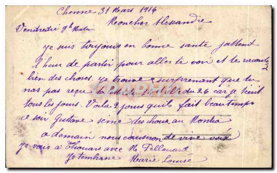 CPA Fantaisie Femme — Achterkant
