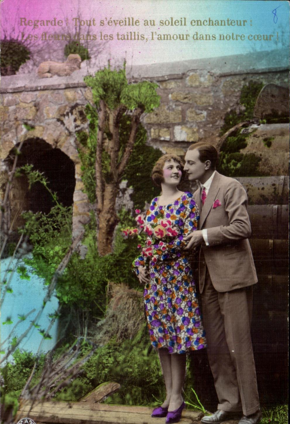 Couple amoureux — scène romantique — éditeur inconnu, n°8