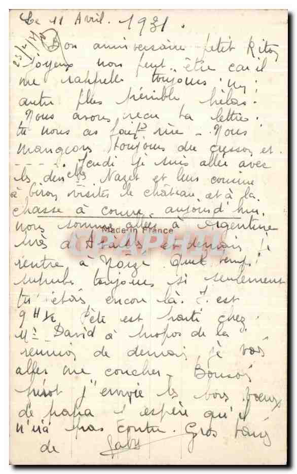 Couple amoureux — scène romantique — éditeur inconnu, n°8 — Verso