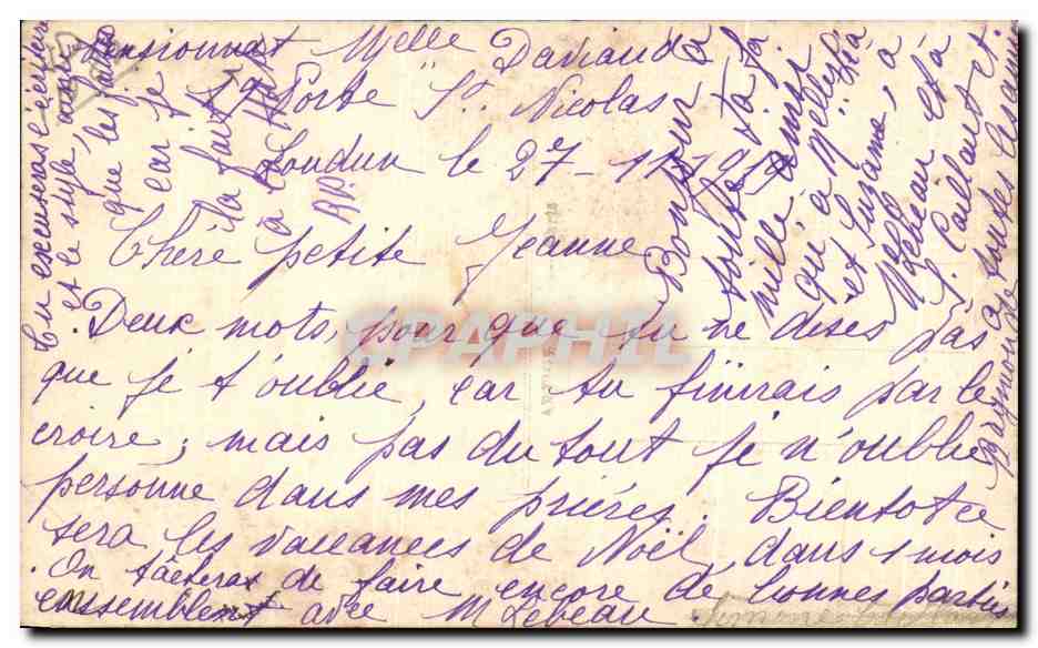 CPA Fantaisie Enfant  — Rückseite