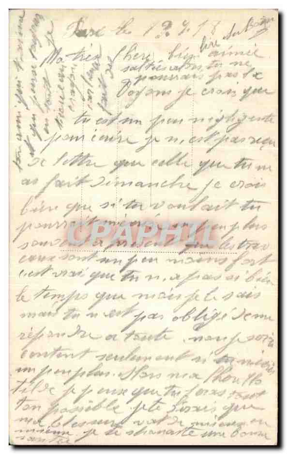 CPA Fantaisie Femme  — Rückseite