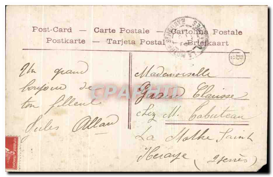 CPA Fantaisie Enfant Telephone  — Rückseite