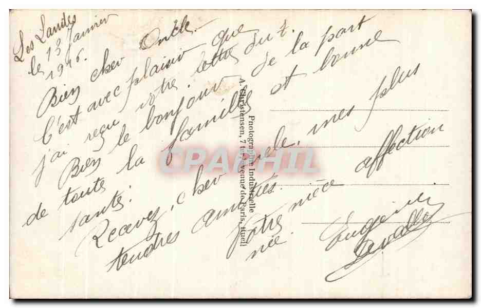 CPA Fantaisie Femme le langage de Marguerite — Verso