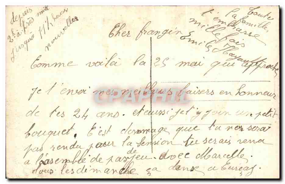 CPA Fantaisie Femme Mignon  — Rückseite