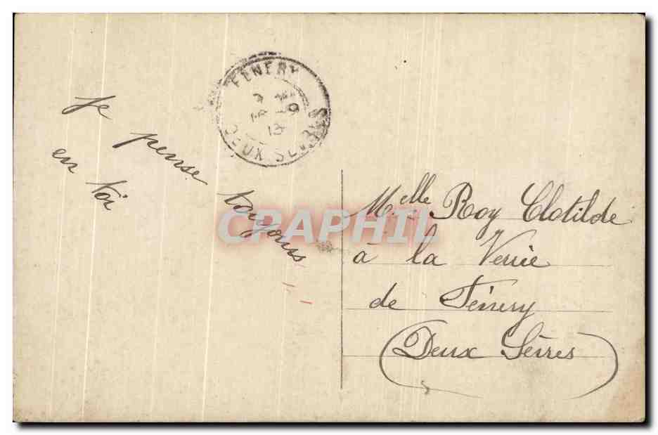 CPA Fantaisie Femme Amitie de Leonie  — Verso