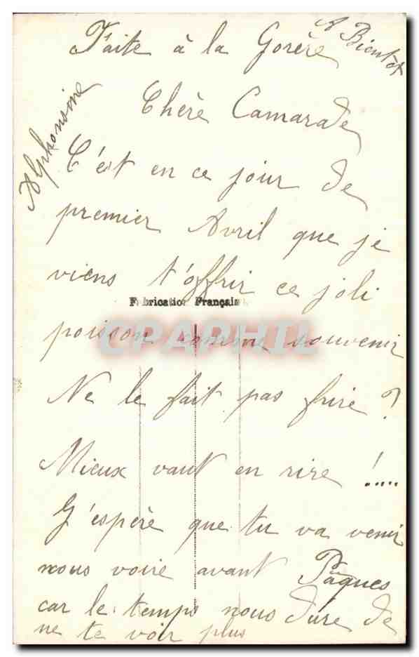 CPA Fantaisie Femme Peche Poisson  — Back