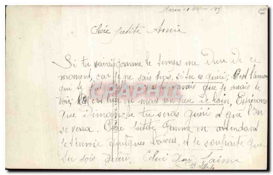 CPA Fantaisie Femme  — Rückseite