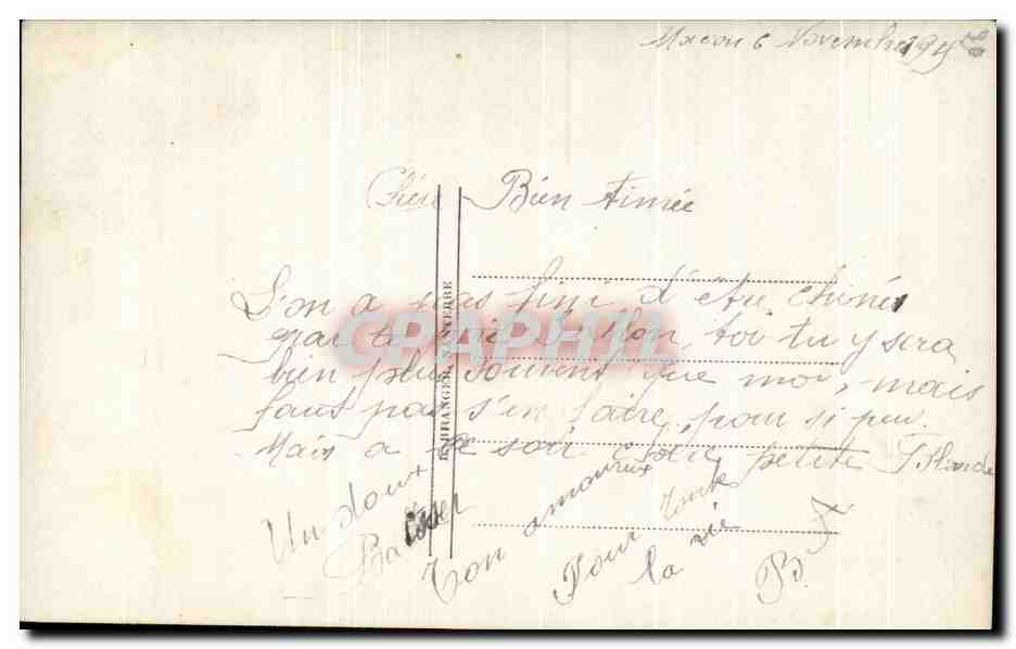 CPA Fantaisie Femme  — Rückseite