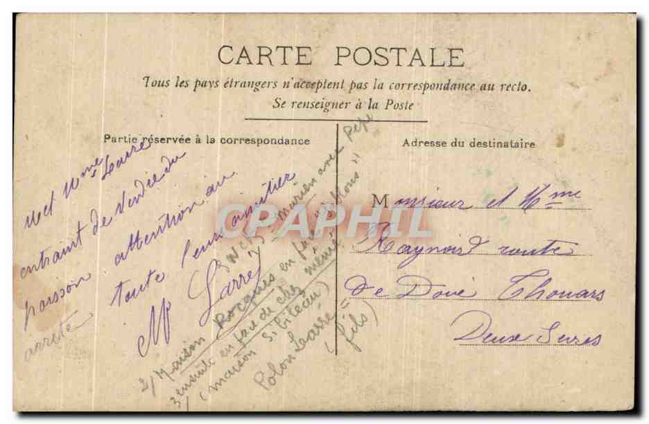 CPA Fantaisie Femme Couple Poisson  — Rückseite
