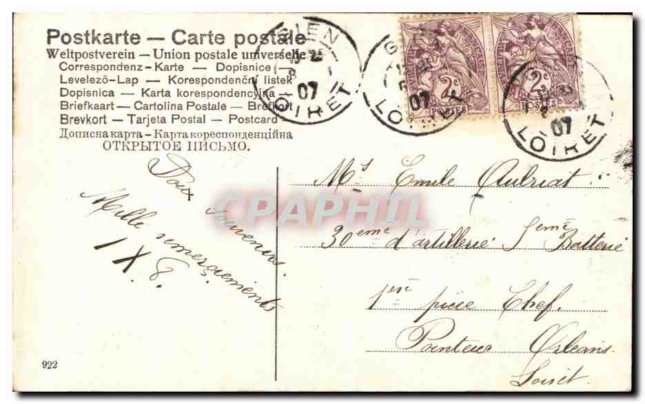 CPA Fantaisie Femme  — Rückseite