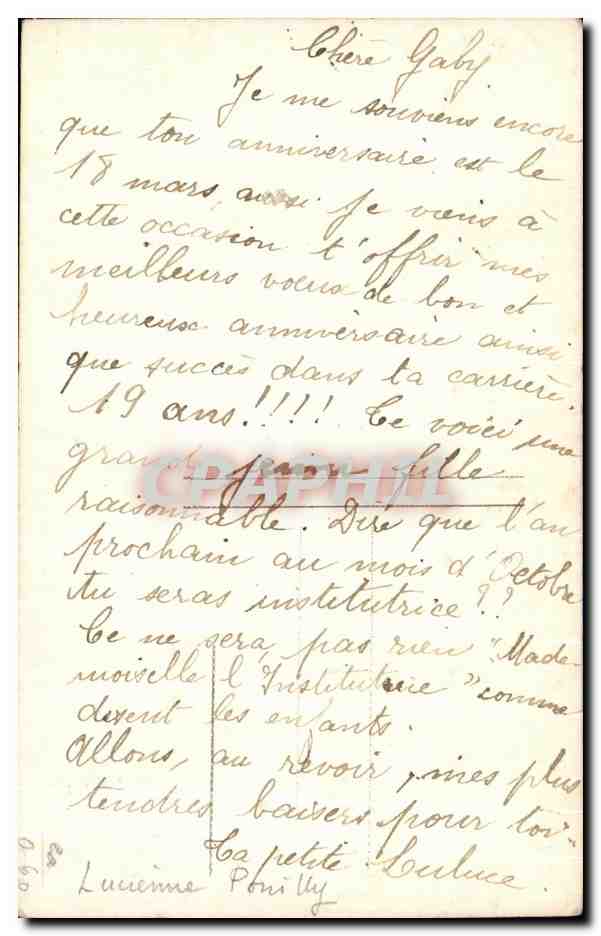 CPA Fantaisie Femme Fleurs  — Verso