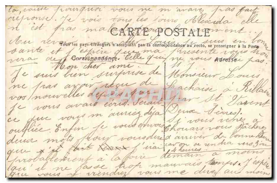 CPA Fantaisie Femme  — Rückseite