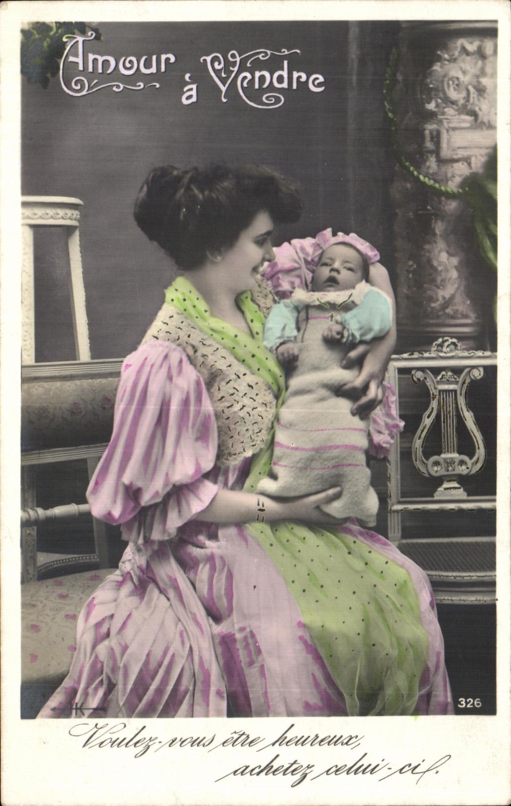 CPA Fantaisie Femme et enfant Bebe 