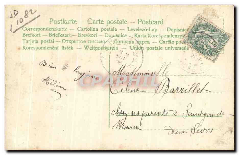 CPA Fantaisie Femme  — Verso