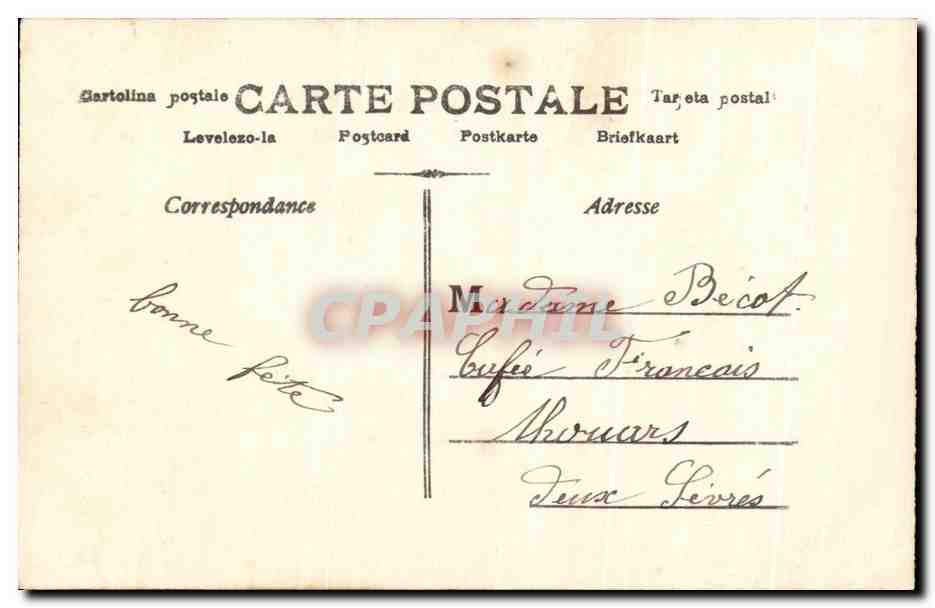 CPA Fantaisie Femme  — Verso