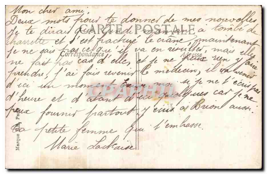 Femme en couronne de fleurs — Bon Anniversaire — série 2303 — Verso