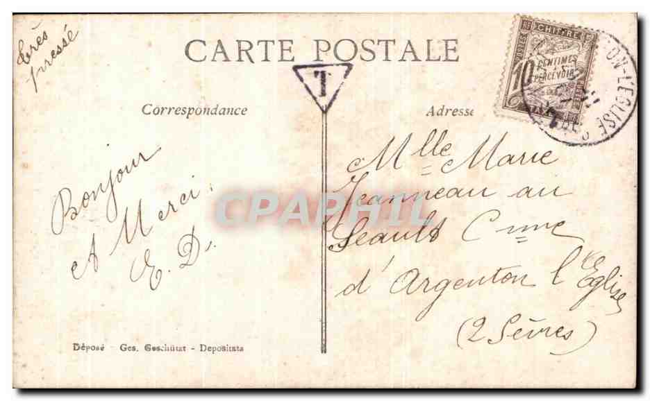 CPA Fantaisie Femme  — Rückseite