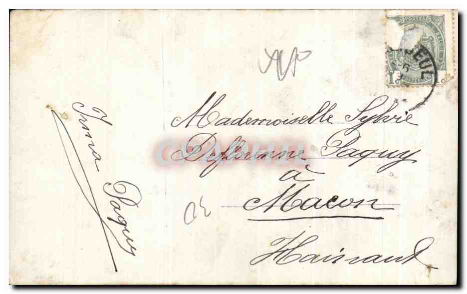 CPA Fantaisie Enfant et lettre — Rückseite