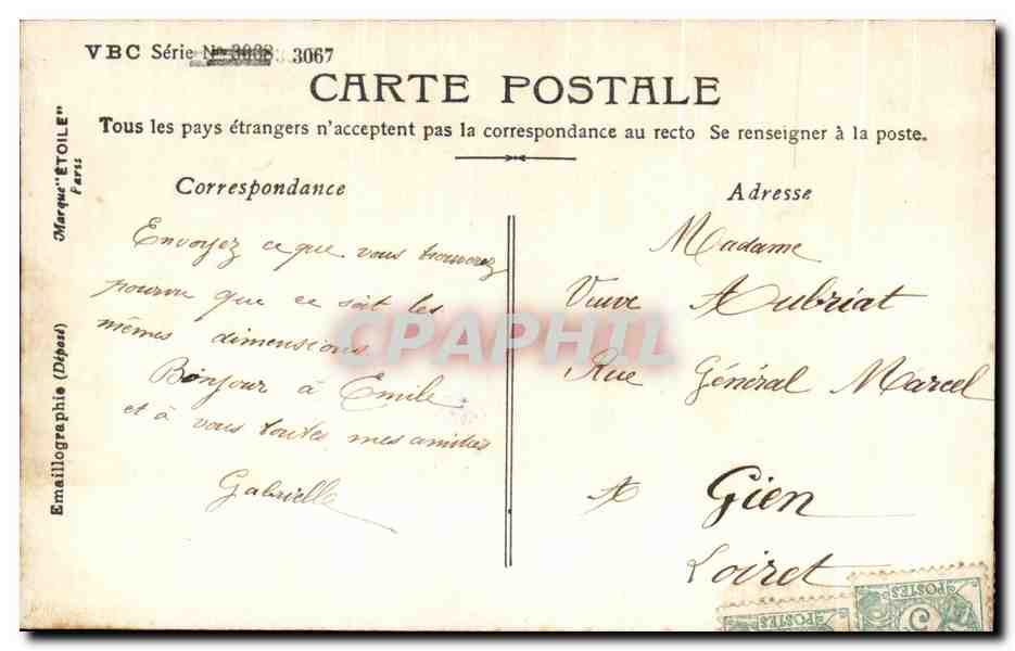 CPA Fantaisie Femme  — Verso