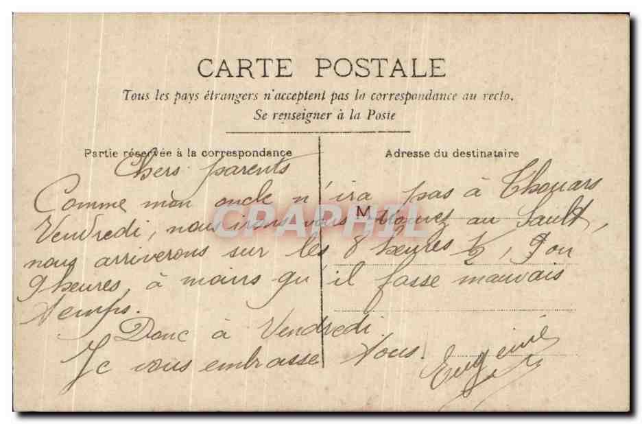CPA Fantaisie Femme  — Rückseite
