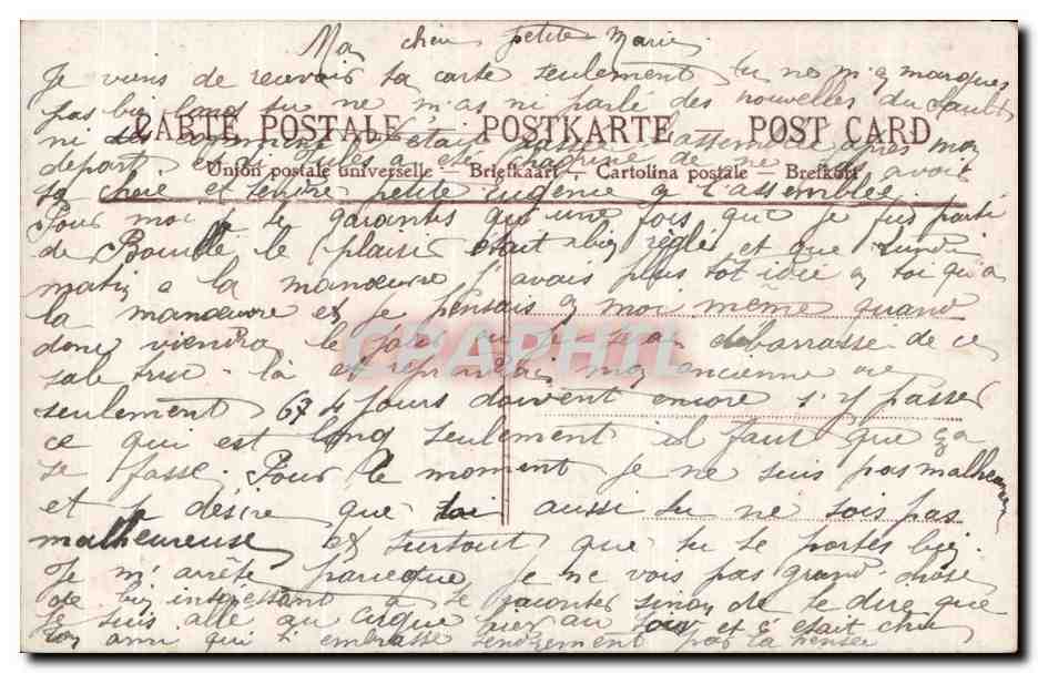 CPA Fantaisie Femme  — Rückseite