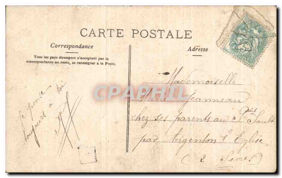 CPA Fantaisie Femme  — Verso