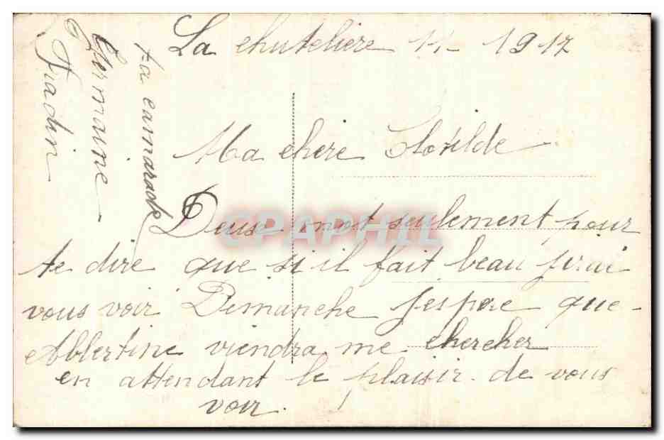 CPA Fantaisie Femme — Verso
