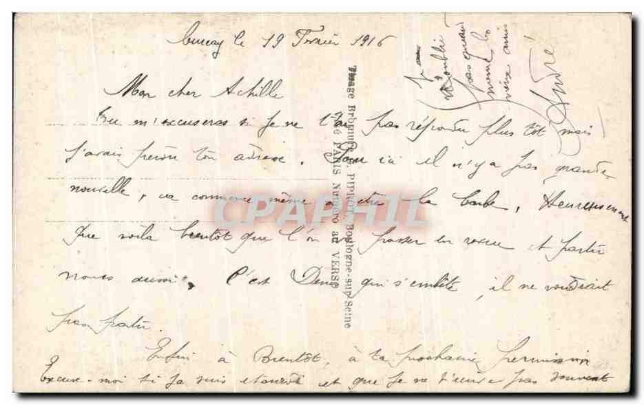 CPA Fantaisie Femme  — Verso
