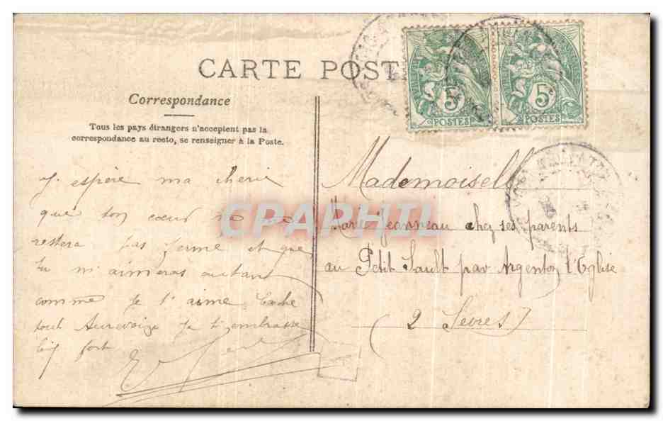 CPA Fantaisie Femme  — Verso