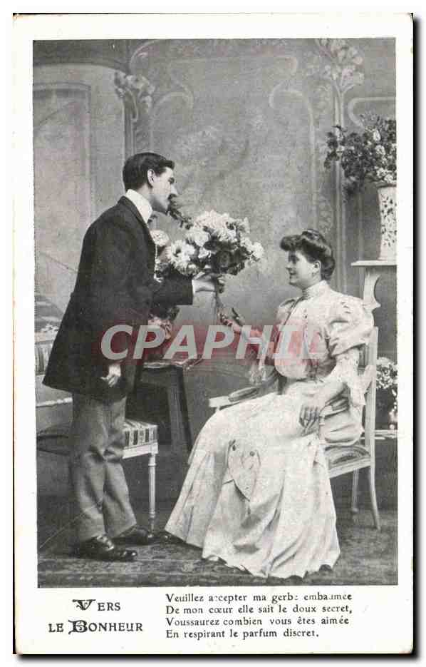 CPA Fantaisie Femme Fleurs 