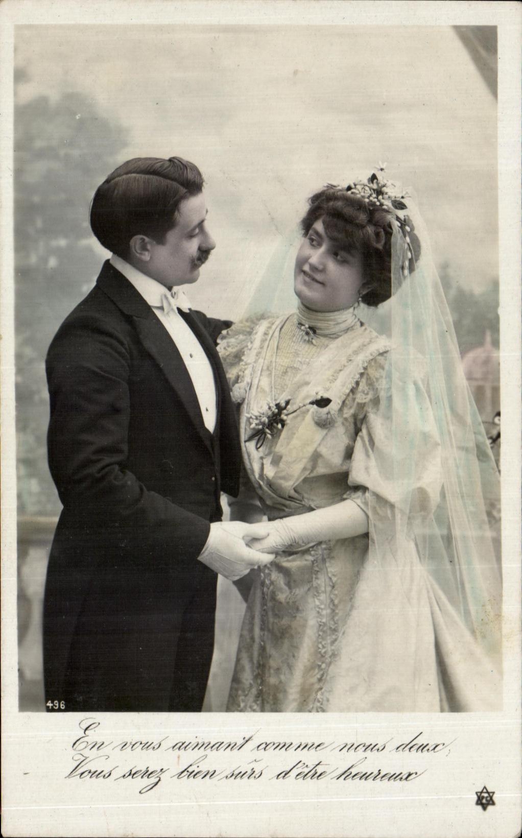 CPA Fantaisie Femme Mariage
