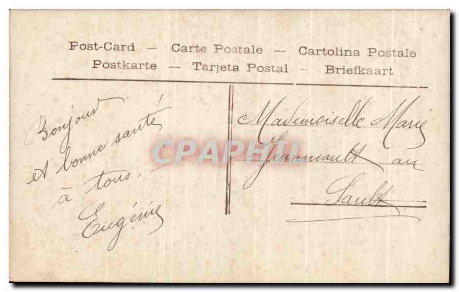CPA Fantaisie Femme  — Rückseite