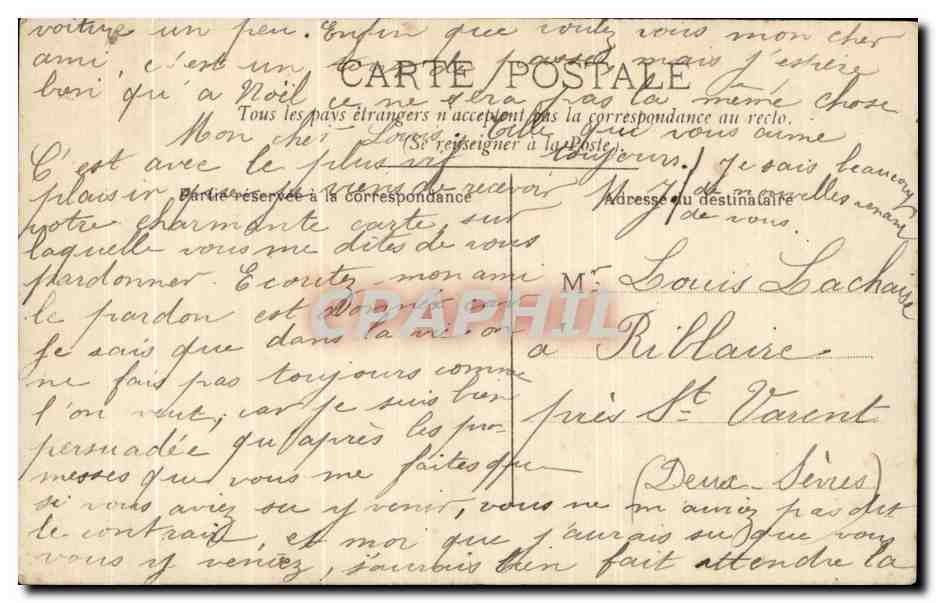 CPA Fantaisie Femme  — Rückseite