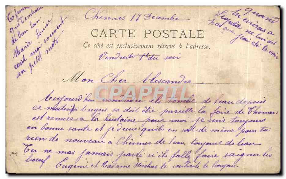 CPA Fantaisie Femme  — Rückseite