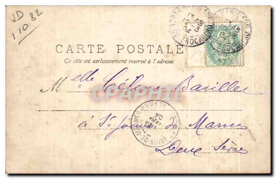 CPA Fantaisie Femme Elle l'a choisi ! — Verso