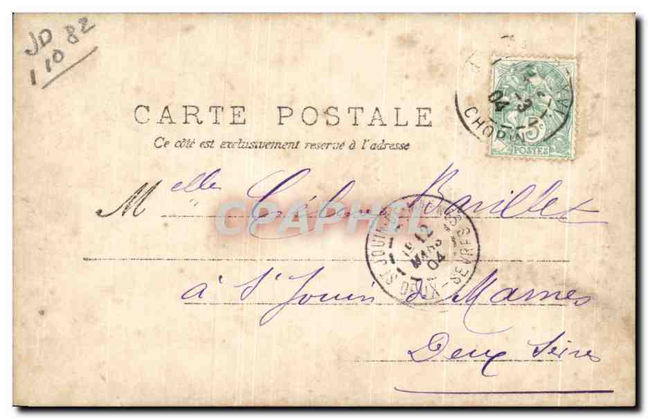 CPA Fantaisie Femme Eventail — Rückseite