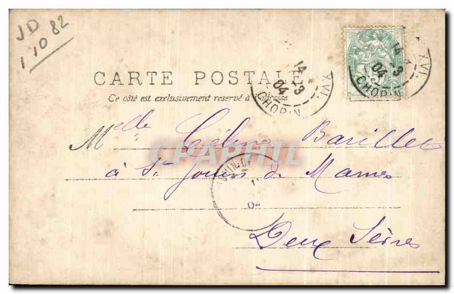 CPA Fantaisie Femme  — Rückseite