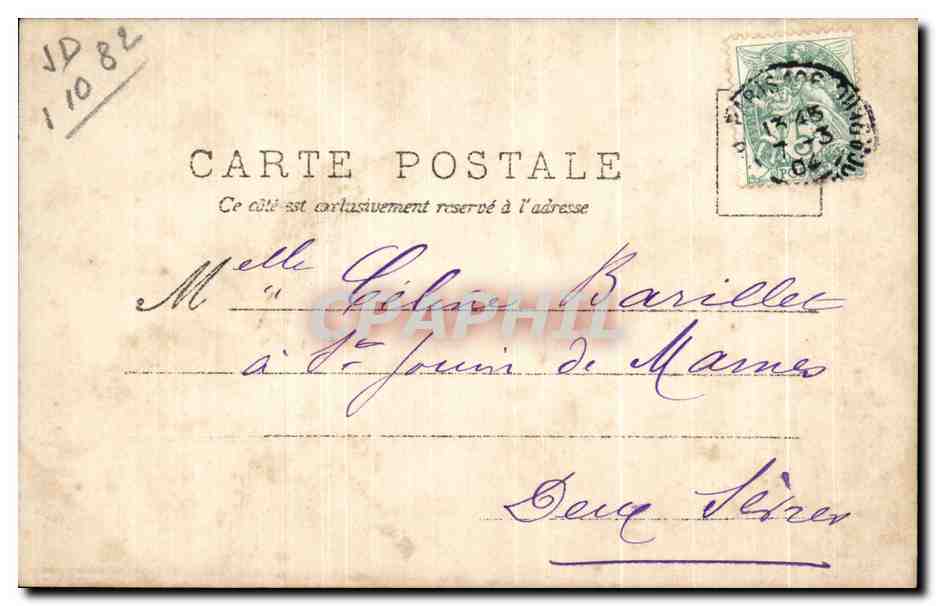 CPA Fantaisie Femme  — Rückseite