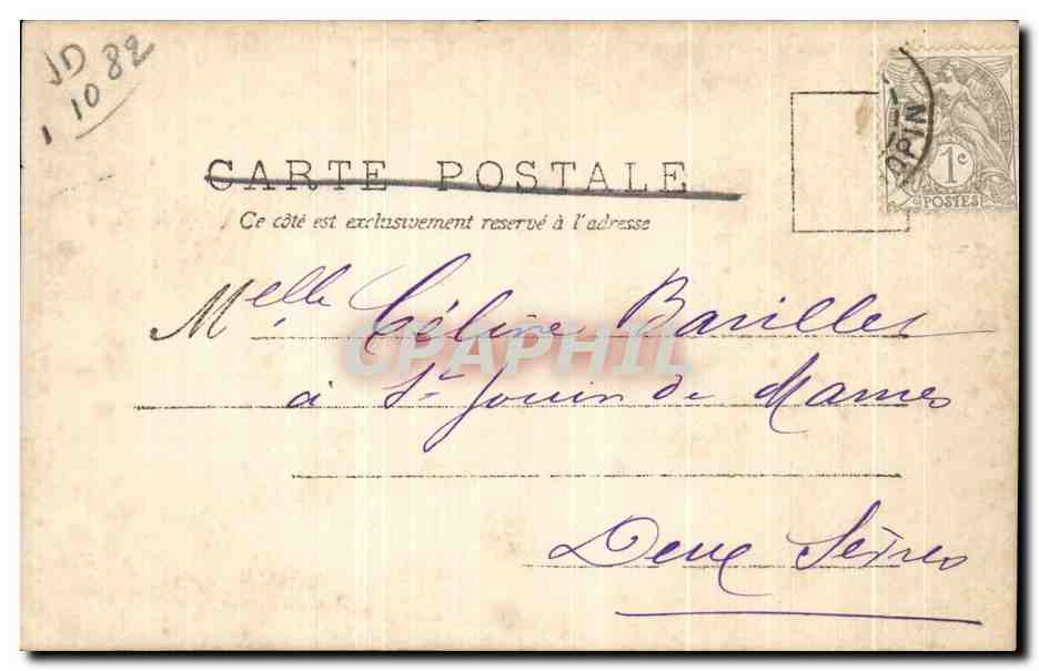 CPA Fantaisie Femme  — Rückseite