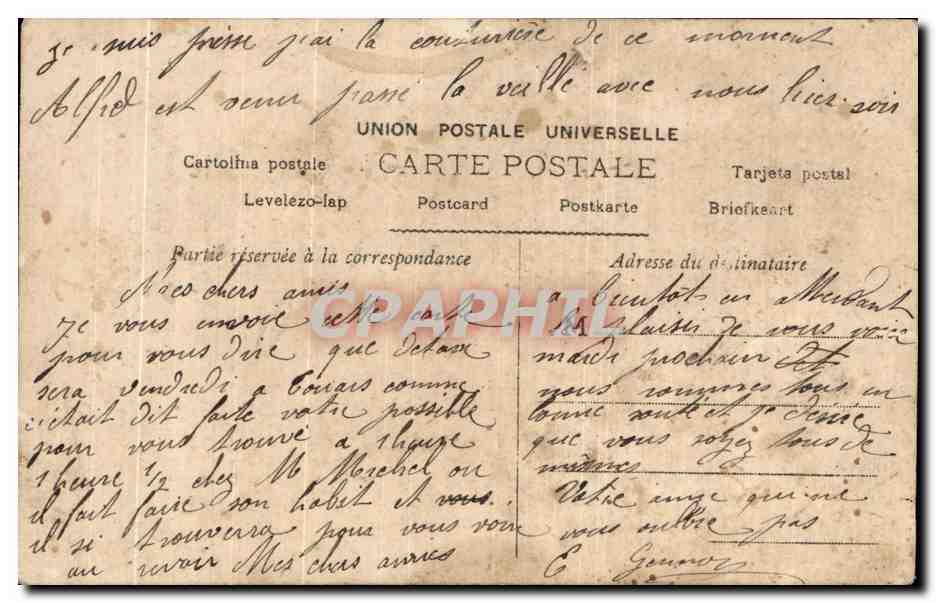CPA Fantaisie Femme  — Rückseite