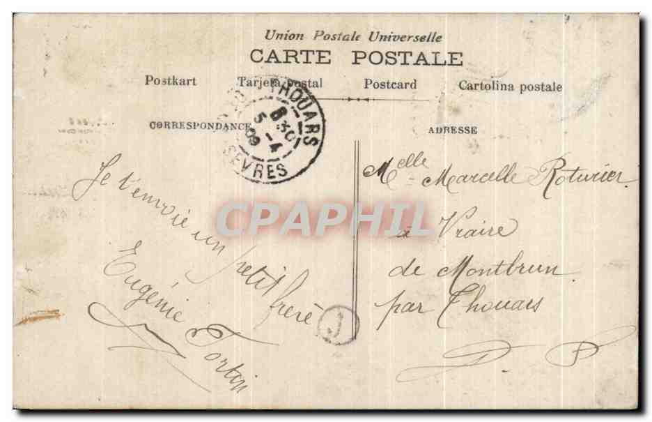 CPA Fantaisie Enfant Garcon  — Rückseite