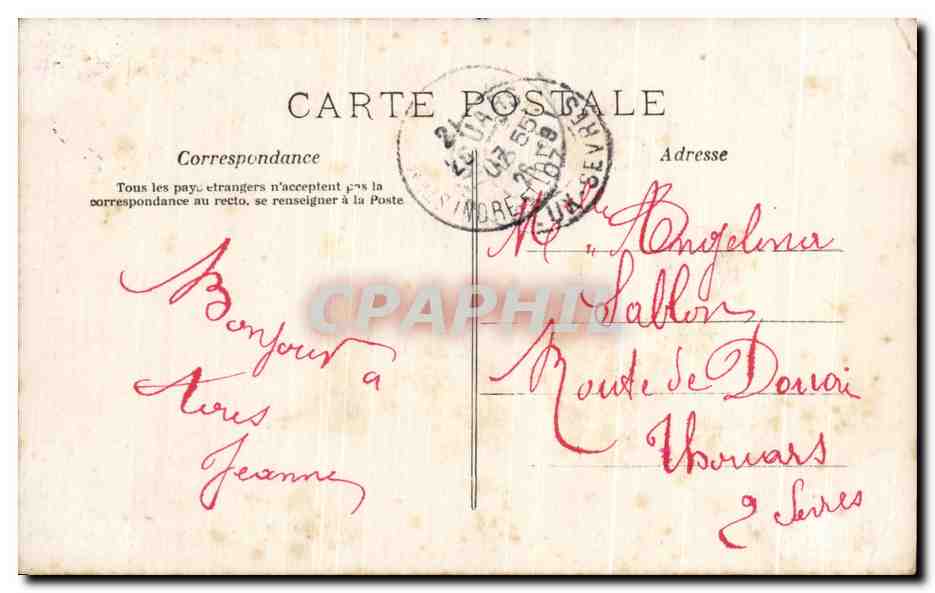 Jeune homme séduisant — scène de jardin — J.L.C. n°1028 — Achterkant