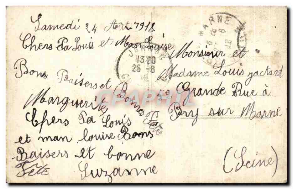 CPA Fantaisie Enfant Fille — Rückseite