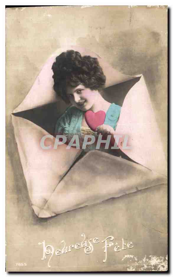 CPA Fantaisie Femme Lettre 
