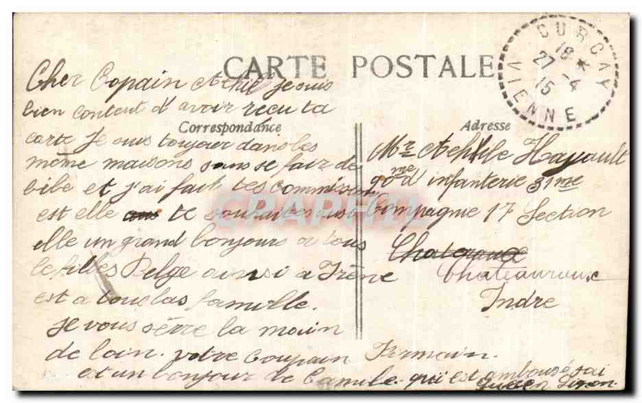 CPA Fantaisie Femme Lettre  — Verso