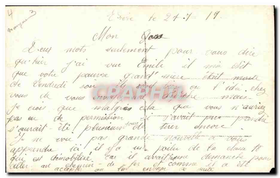 CPA Fantaisie Femme  — Verso
