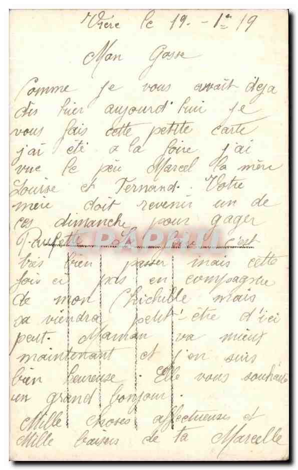 CPA Fantaisie Femme  — Verso