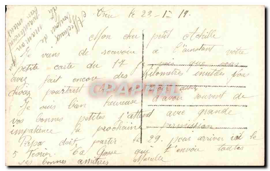 CPA Fantaisie Femme  — Verso