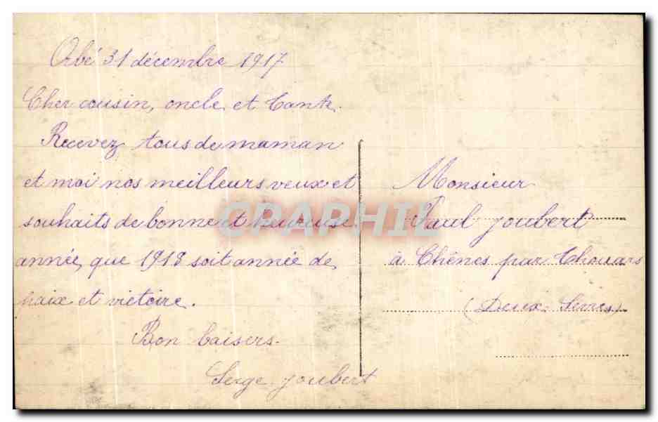 CPA Fantaisie Enfant Garcon — Rückseite